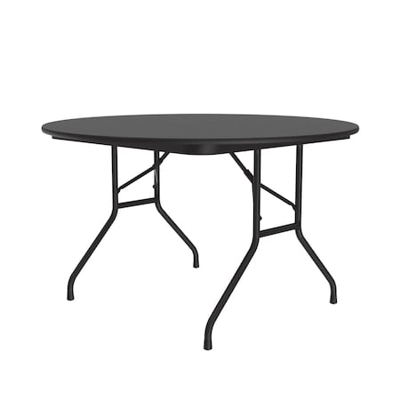 Correll CF Melamine Folding Tables 48" Round Black Granite CF48MR-07